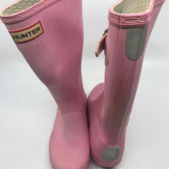 Unisex Hunter Boots Pink Size US 2M/3F - Picture 2 of 6